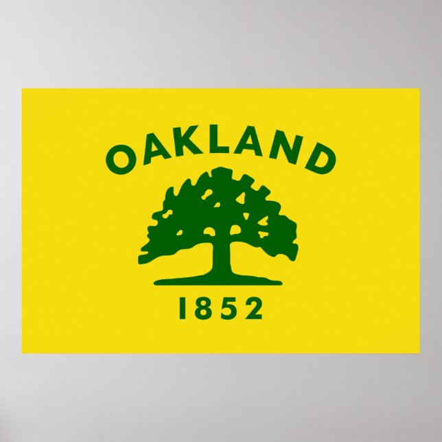 Stadtflagge von Oakland (Kalifornien) Poster (Vorne)