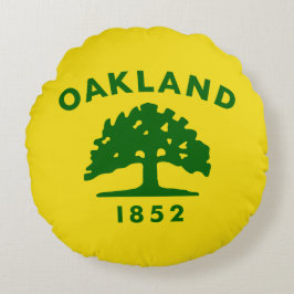 Stadtflagge von Oakland (Kalifornien) Rundes Kissen