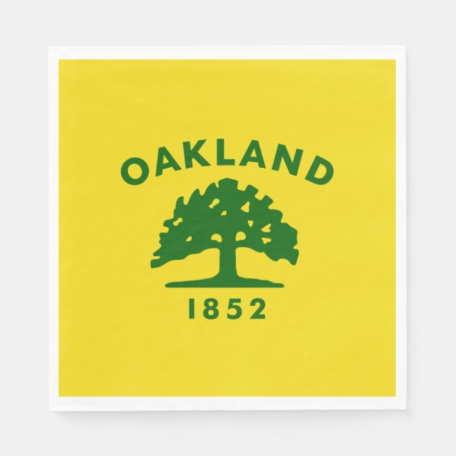 Stadtflagge von Oakland (Kalifornien) Serviette (Vorderseite)