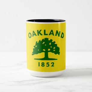 Stadtflagge von Oakland (Kalifornien) Zweifarbige Tasse