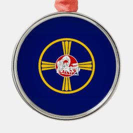 Stadtflagge von Omaha (Nebraska) Ornament Aus Metall