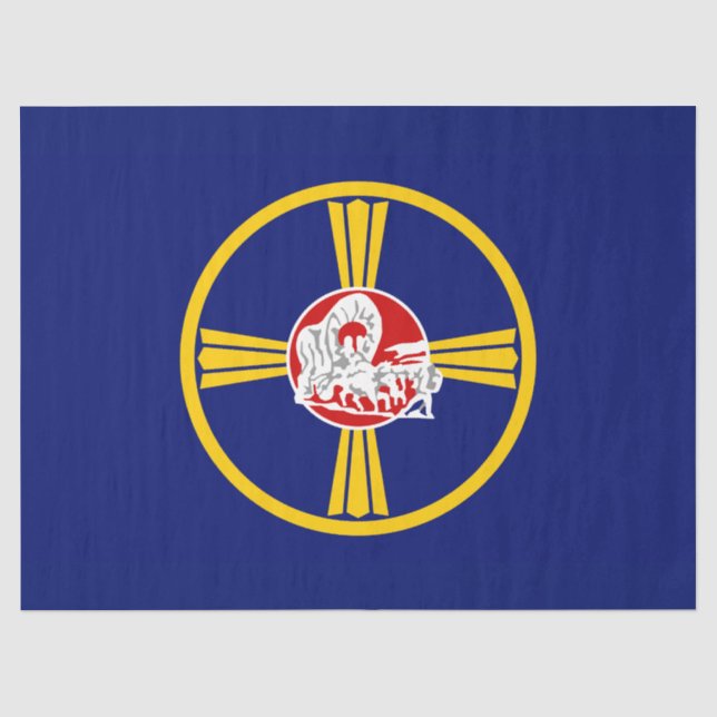 Stadtflagge von Omaha (Nebraska) Seidenpapier (Vorderseite)
