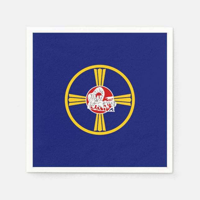 Stadtflagge von Omaha (Nebraska) Serviette (Vorderseite)