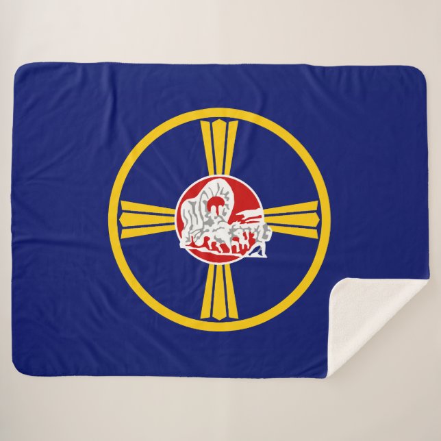 Stadtflagge von Omaha (Nebraska) Sherpadecke (Vorderseite (Horizontal))