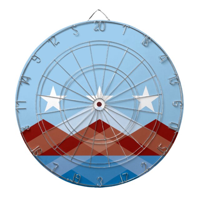 Stadtflagge von Peoria (Arizona) Dartscheibe (vorne)