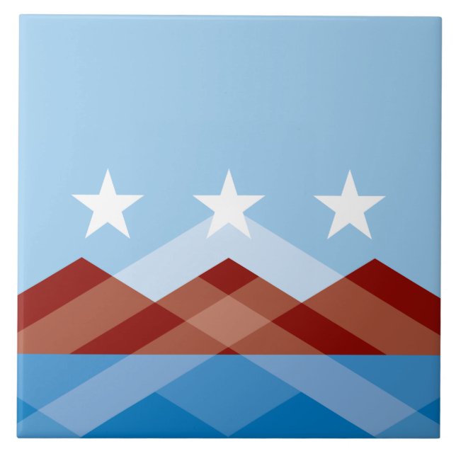 Stadtflagge von Peoria (Arizona) Fliese (Vorderseite)