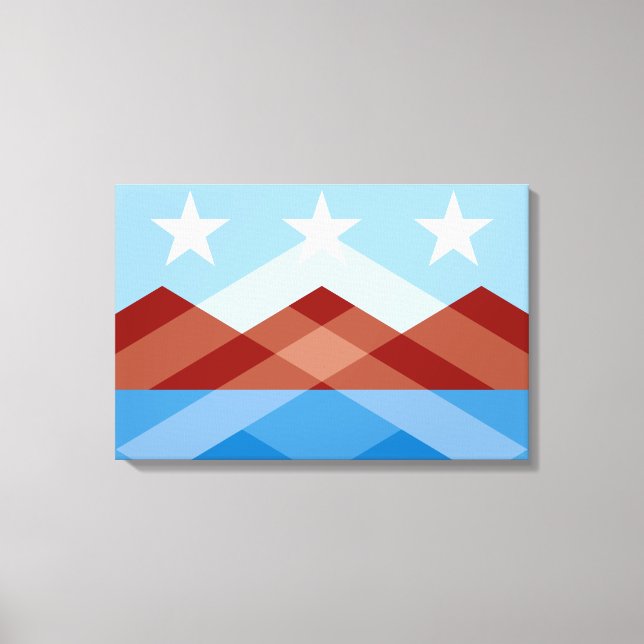 Stadtflagge von Peoria (Arizona) Leinwanddruck (Vorderseite)