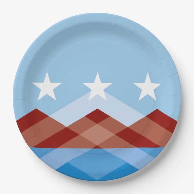 Stadtflagge von Peoria (Arizona) Pappteller (Vorderseite)