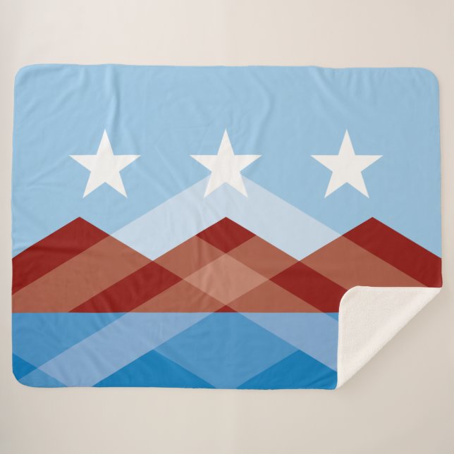 Stadtflagge von Peoria (Arizona) Sherpadecke (Vorderseite (Horizontal))