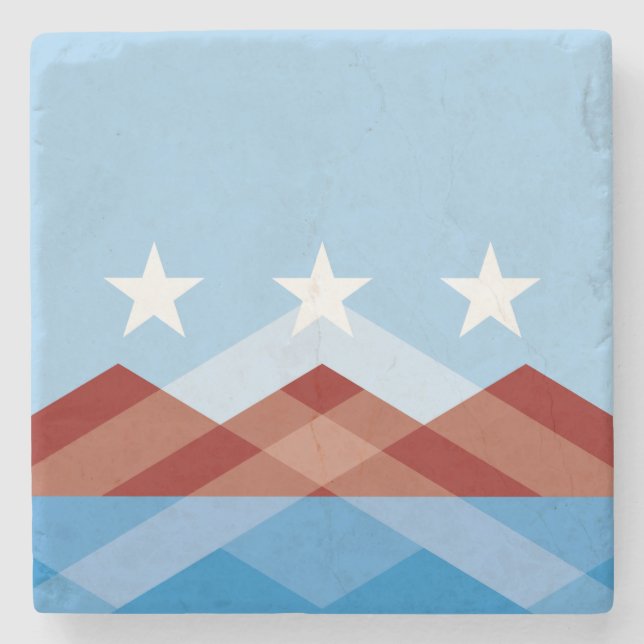 Stadtflagge von Peoria (Arizona) Steinuntersetzer (Vorderseite)