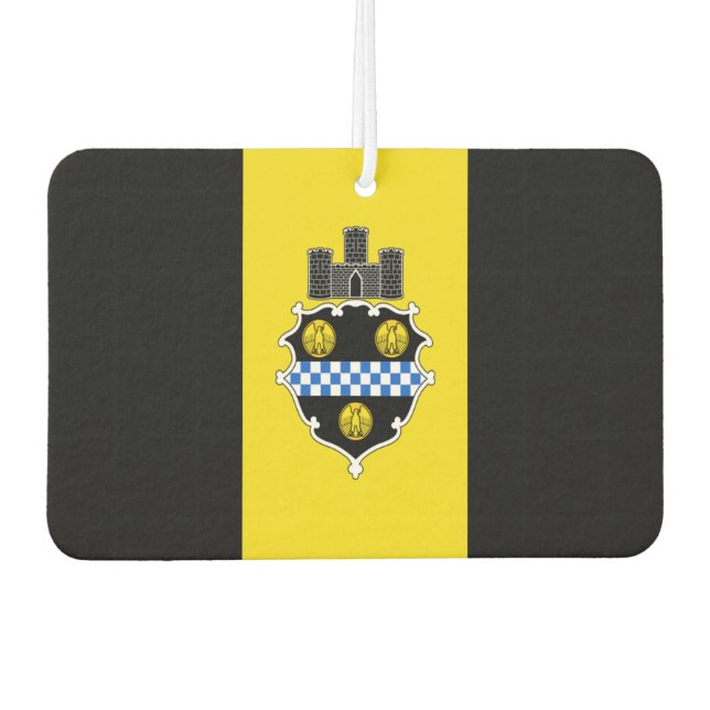 Stadtflagge von Pittsburgh Autolufterfrischer (Vorderseite)