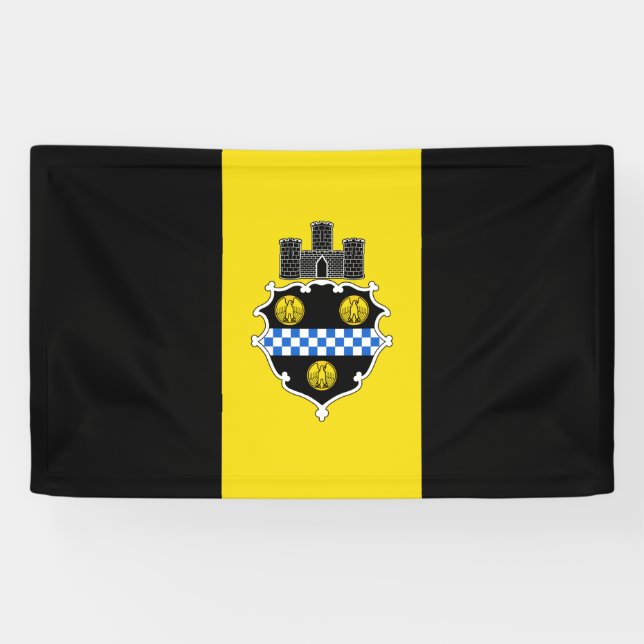Stadtflagge von Pittsburgh (Pennsylvania) Banner (Horizontal)