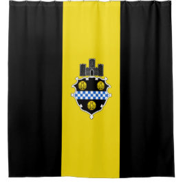 Stadtflagge von Pittsburgh (Pennsylvania) Duschvorhang