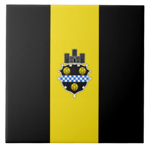 Stadtflagge von Pittsburgh (Pennsylvania) Fliese
