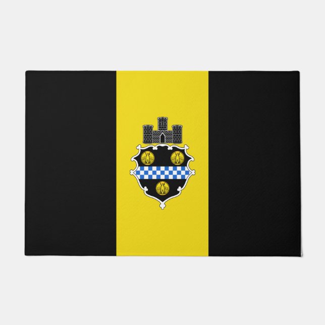 Stadtflagge von Pittsburgh (Pennsylvania) Fußmatte (Vorderseite)