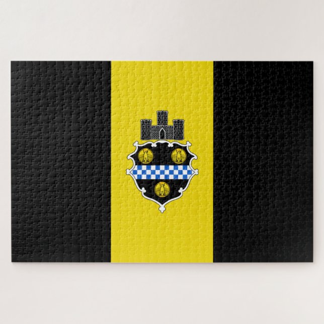 Stadtflagge von Pittsburgh (Pennsylvania) Puzzle (Horizontal)