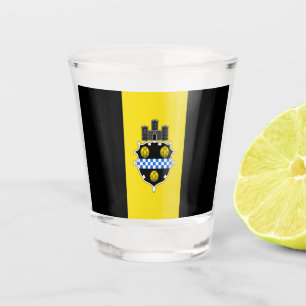 Stadtflagge von Pittsburgh Schnapsglas