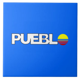 Stadtflagge von Pueblo (Colorado) Fliese