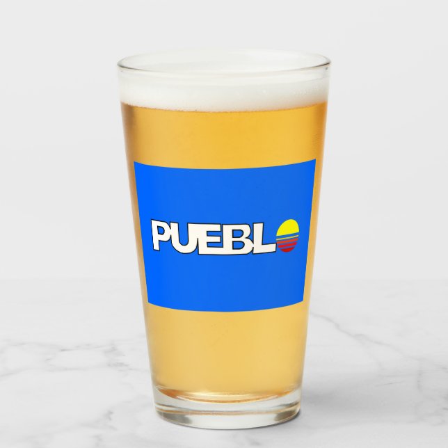 Stadtflagge von Pueblo (Colorado) Glas (Vorne (Gefüllt))