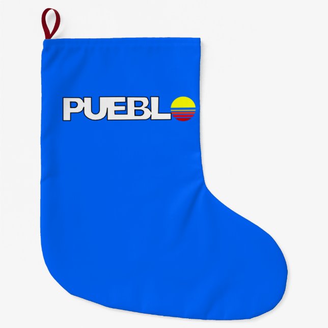 Stadtflagge von Pueblo (Colorado) Großer Weihnachtsstrumpf (Vorderseite)