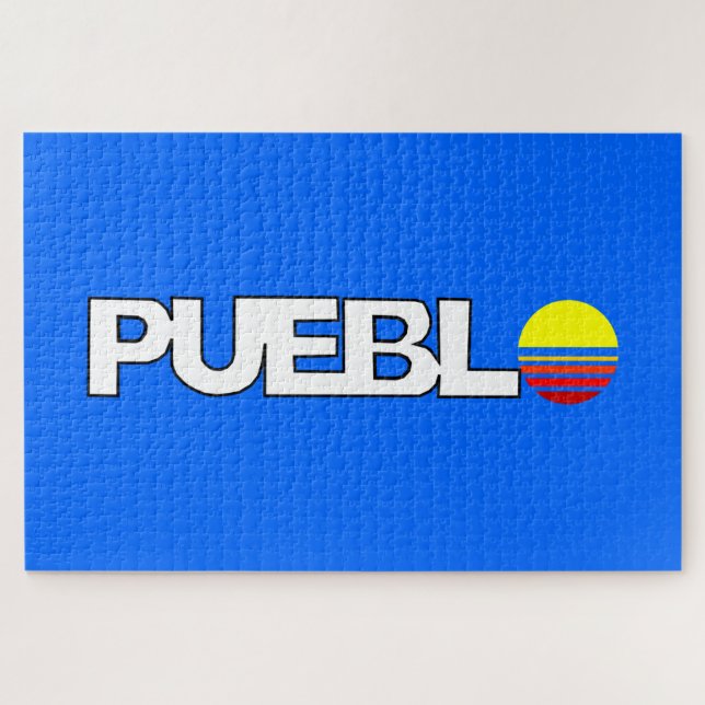 Stadtflagge von Pueblo (Colorado) Puzzle (Horizontal)