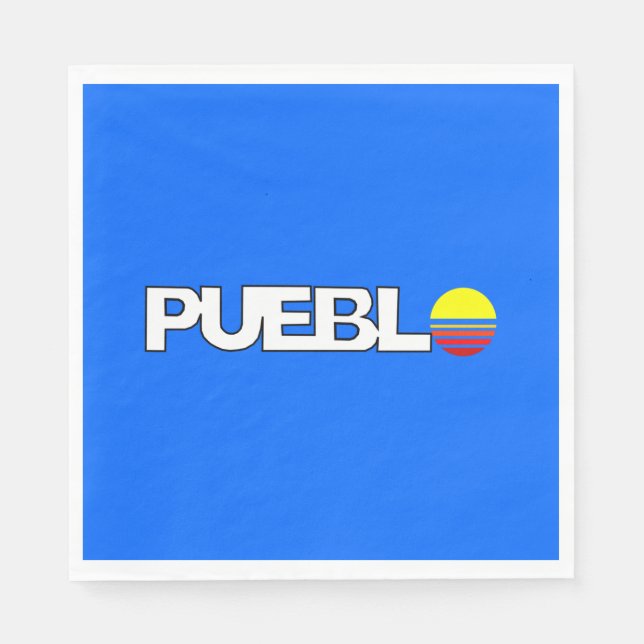 Stadtflagge von Pueblo (Colorado) Serviette (Vorderseite)