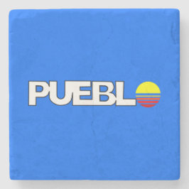 Stadtflagge von Pueblo (Colorado) Steinuntersetzer