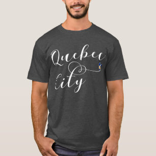 Stadtflagge von Quebec im Herzen des T - Shirt