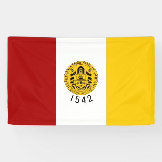 Stadtflagge von San Diego (Kalifornien) Banner (Horizontal)