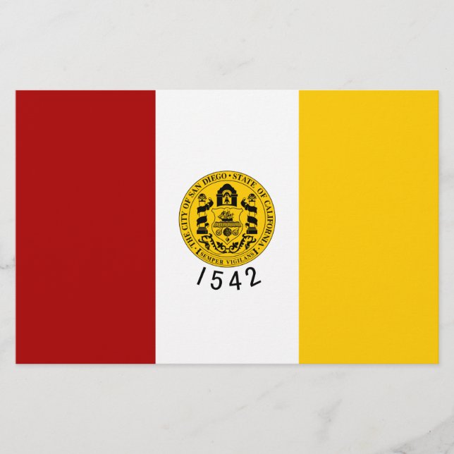 Stadtflagge von San Diego (Kalifornien) Briefpapier (Vorderseite)