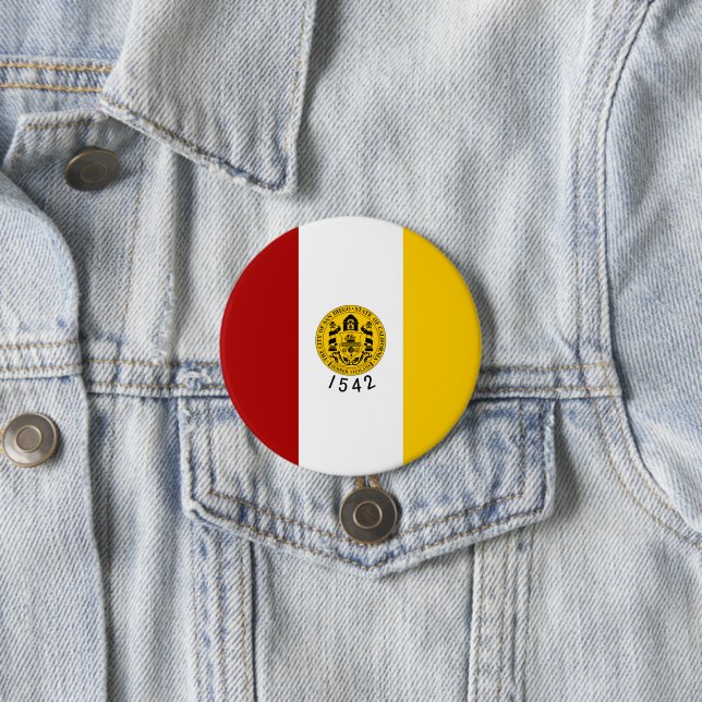Stadtflagge von San Diego (Kalifornien) Button (Beispiel)