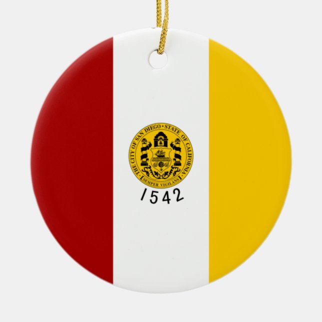 Stadtflagge von San Diego (Kalifornien) Keramik Ornament (Vorne)