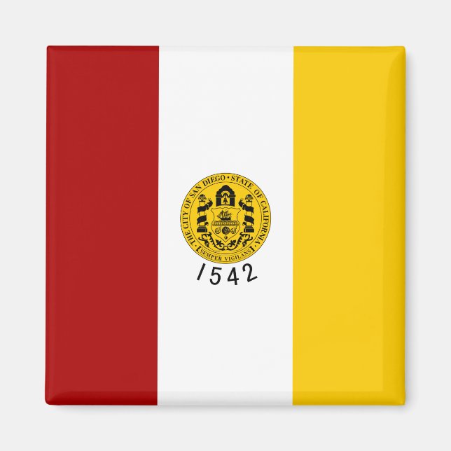 Stadtflagge von San Diego (Kalifornien) Magnet (Vorne)