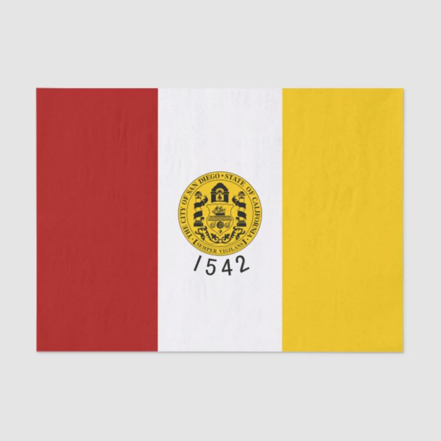 Stadtflagge von San Diego (Kalifornien) Seidenpapier (Vorderseite)