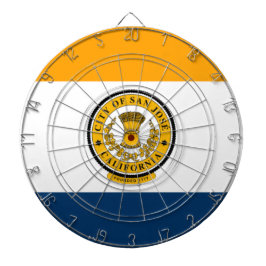 Stadtflagge von San José (Kalifornien) Dartscheibe