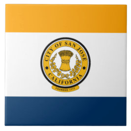 Stadtflagge von San José (Kalifornien) Fliese