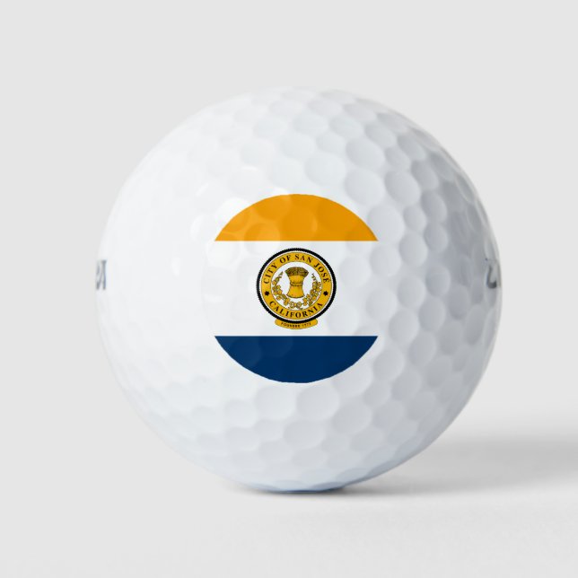 Stadtflagge von San José (Kalifornien) Golfball (Vorderseite)