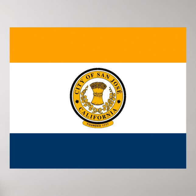 Stadtflagge von San José (Kalifornien) Poster (Vorne)