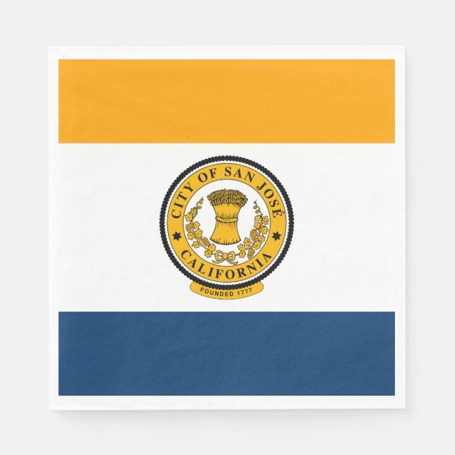 Stadtflagge von San José (Kalifornien) Serviette (Vorderseite)