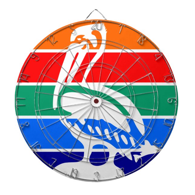 Stadtflagge von St. Petersburg (Florida) Dartscheibe (vorne)