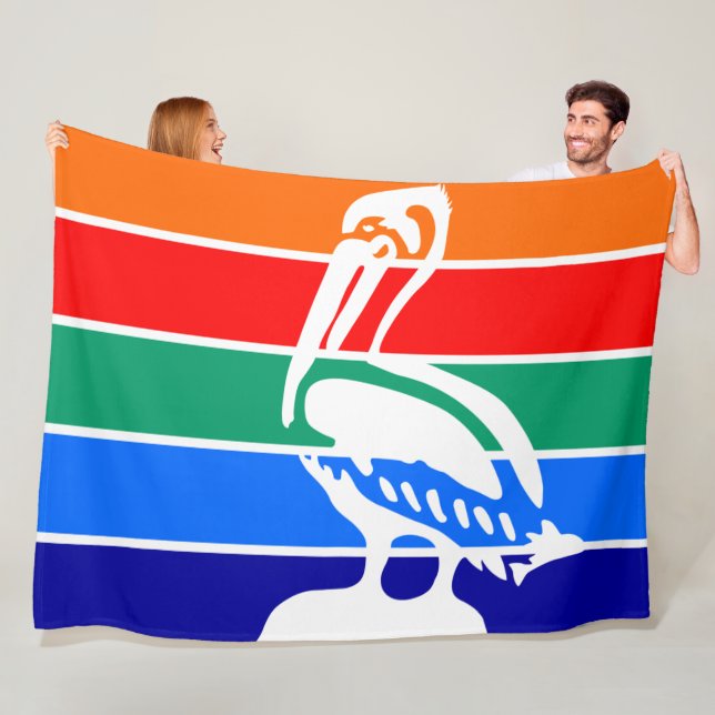 Stadtflagge von St. Petersburg (Florida) Fleecedecke (Beispiel)