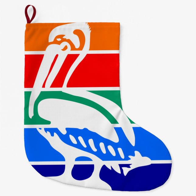 Stadtflagge von St. Petersburg (Florida) Großer Weihnachtsstrumpf (Vorderseite)