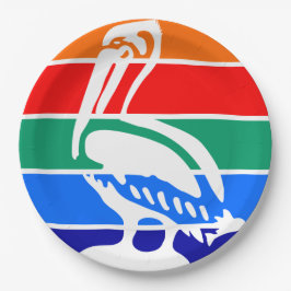 Stadtflagge von St. Petersburg (Florida) Pappteller