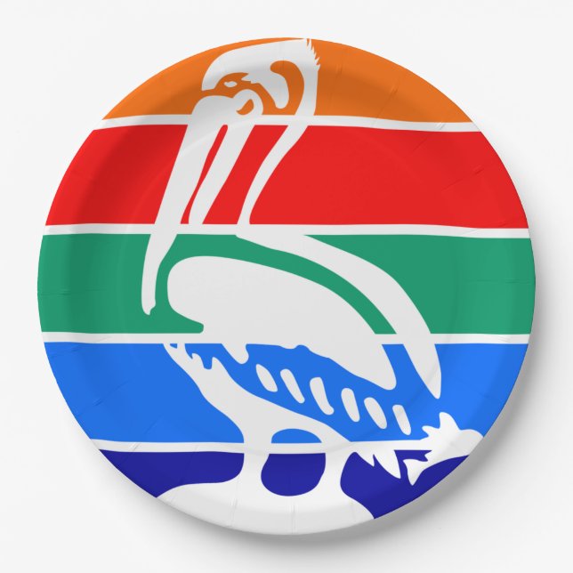 Stadtflagge von St. Petersburg (Florida) Pappteller (Vorderseite)