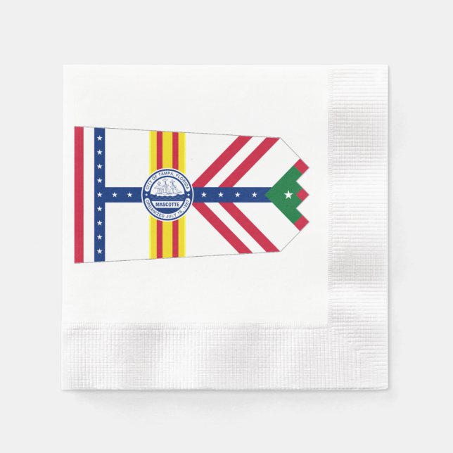 Stadtflagge von Tampa Serviette (Vorderseite)
