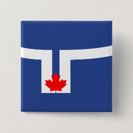 Stadtflagge von Toronto (Kanada) Button
