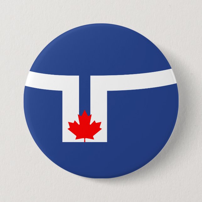 Stadtflagge von Toronto (Kanada) Button (Vorderseite)