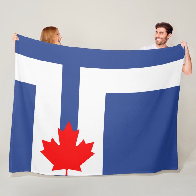 Stadtflagge von Toronto (Kanada) Fleecedecke (Beispiel)