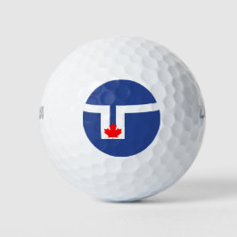 Stadtflagge von Toronto (Kanada) Golfball