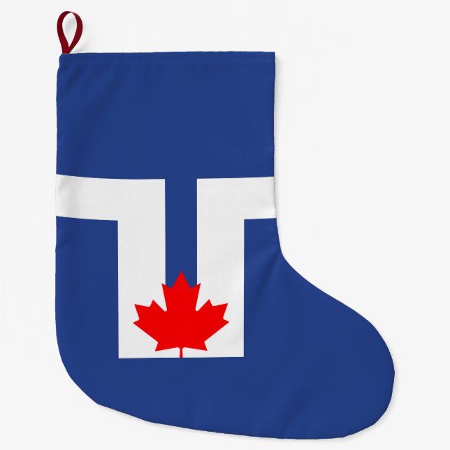 Stadtflagge von Toronto (Kanada) Großer Weihnachtsstrumpf (Vorderseite)